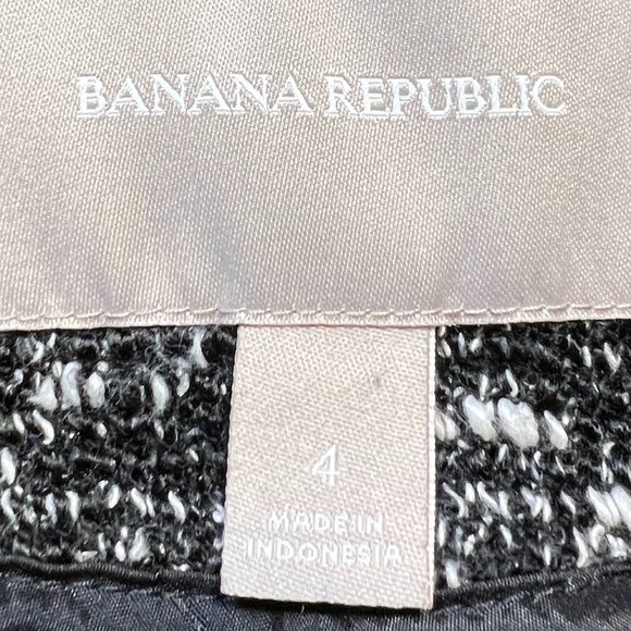 🖤Banana Republic Tweed Jacket – Size 4 Cotton Blend, Effortlessly Chic - Picture 5 of 10